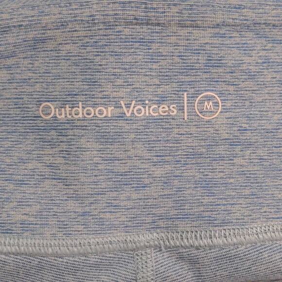 Outdoor Voices Leggings Gray Periwinkle Mid Rise Stretch Full Length Pocket M - Picture 7 of 9
